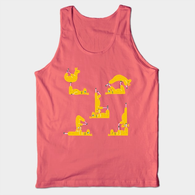 Yoga Llamas Tank Top by GiuliaM